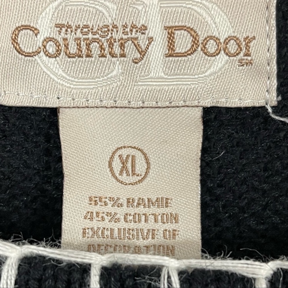 Through The Country Door Ugly Christmas Snowman Sweater XL Crewneck Black - Picture 6 of 9